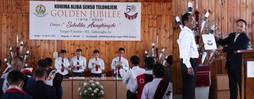 Kohima Aliba Senso Telongjem celebrated its golden jubilee at NPWD Rest House, Upper PWD Kohima on April 23. (DIPR Photo)